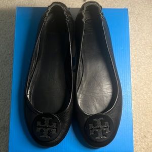 Tory Burch Minnie Travel Ballet Black sz 9